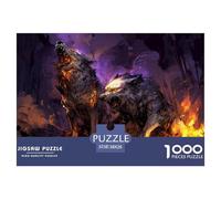 Lobo Feroz Puzzle De 1000 Piezas, Moderno DIY,Entretenimiento Creativo para Adultos Y Niños Mayores De 12 Años Vida Silvestre Imposible Rompecabezas - Obra De Arte 38x26cm/1000pcs