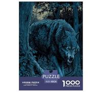 Lobo Feroz Puzzle De 1000 Piezas, Moderno DIY,Entretenimiento Creativo para Adultos Y Niños Mayores De 12 Años Vida Silvestre Imposible Rompecabezas - Decoración del Hogar 38x26cm/1000pcs