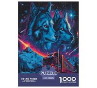 Lobo Feroz Puzzle De 1000 Piezas, Moderno DIY,Entretenimiento Creativo para Adultos Y Niños Mayores De 12 Años Vida Silvestre Imposible Rompecabezas - Obra De Arte 38x26cm/1000pcs