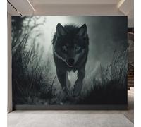 Lobo Fotomurales, Animal Papel Pintado, No Tejido Murales Fotográfico, Mate Personalizable Papel Tapiz para TV Fondo Pared Dormitorio Sala de Estar 300 x 210 CM
