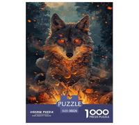 Lobo Genial Puzzle 1000 Piezas Animal Adultos Educational Game Cumpleaños Juego De Rompecabezas Decoración Relajación Y Sabiduría 38x26cm/1000pcs