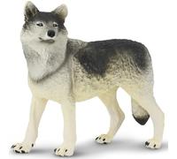 Lobo Gris 11.6cm | Figura de Animales | Tamaño extra grande | No tóxico y libre de BPA | Apto para Niños de 3+ | Safari Ltd