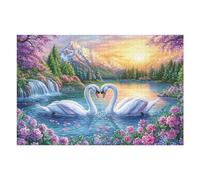 Lobo Gris arbusto de Rosas Puzzle 1000 Piezas Portátil Familiar Compañía Animal fantástica Rompecabezas 3D para Familia Desafío Intelectual Maquetas Educativas Construir 1000 PCS
