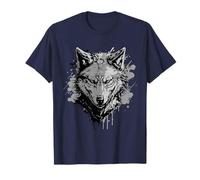 Lobo Gris - Fuerte diseño de Animales en Estilo Urbano Camiseta