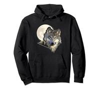 Lobo gris I Luna llena I Lobos I Lobo Sudadera con Capucha