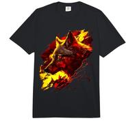 Lobo Ibérico Místico Colores De La Bandera De España Comfort Colors Adult Heavyweight T-Shirt