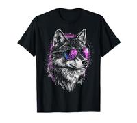 Lobo Impresión Abstracto Motivo Animal Lover Gafas De Sol Arte Lobo Camiseta