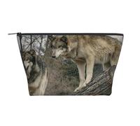 Lobo Impreso, Bolsa de artículos de tocador Bolsa de Maquillaje Bolsa de cosméticos Bolsa de artículos de tocador de Viaje portátil