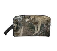 Lobo Impreso, Bolsa de Maquillaje Bolsa de cosméticos Bolsa de artículos de tocador de Viaje portátil Organizador de Bolsa de Maquillaje