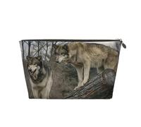 Lobo Impreso, Bolsa de Maquillaje Bolsa de cosméticos Bolsa de artículos de tocador de Viaje portátil Bolsa de artículos de tocador