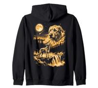 Lobo irlandés Aullando a la Luna Sudadera con Capucha
