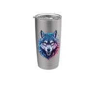 Lobo lleno de magia Vaso térmico de acero inoxidable de doble pared