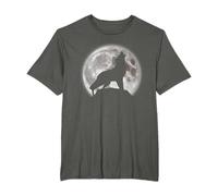 Lobo Luna Silueta Lobo Amante Lobo Aullando En La Luna Camiseta