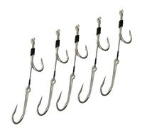 Lobo Lures Wholesale - Juego de 5 aparejos de señuelo de doble gancho 8/0 de 180 grados Marlin y atún