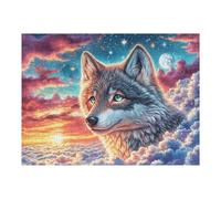 Lobo mar Puzzles 500 Piezas Alivio Estrés Familiar Rompecabezas 3D para Toda La Familia Juguete Educativo Desafío Intelectual 500 PCS