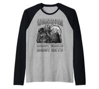 Lobo Meme Broma Lo Que Daddy Quiere Papá Se Enfria Retro Camiseta Manga Raglan