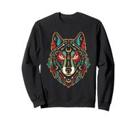 Lobo Nativo Americano espíritu Tribal Animal tótem Indio Sudadera