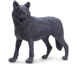 Lobo Negro 13.4cm | Figura de Animales | Tamaño extra grande | No tóxico y libre de BPA | Apto para Niños de 3+ | Safari Ltd