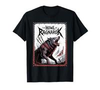 Lobo nórdico épico Fenrir El aullido del espíritu Vikingo de Ragnarok Camiseta