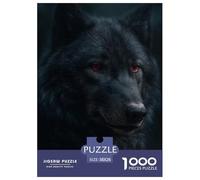 Lobo Puzle 1000 Piezas Wild Animal - Arte Mural para Salón U Oficina, Impresión Vívida, Antiestrés, Póster Incluido, 38x26cm/1000pcs