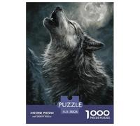 Lobo Puzle 1000 Piezas Wildlife Animal - Antiestrés Y Mindfulness, Piezas Firmes, Detalle Fino, Póster Incluido, 38x26cm/1000pcs