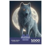 Lobo Puzle 1000 Piezas Wildlife Animal - Antiestrés Y Mindfulness, Piezas Firmes, Detalle Fino, Póster Incluido, 70x50cm/1000pcs