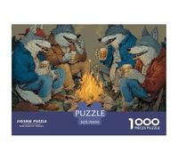 Lobo Puzle 1000 Piezas Wildlife Animal - Desafío Decorativo, Mindfulness En Pareja, Póster 1:1, 70x50cm/1000pcs