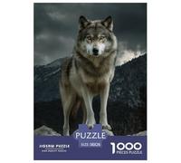 Lobo Puzzle 1000 Piezas Animales Salvajes - Colección Artística, Experiencia Zen En Casa, Packaging Cuidado, Póster, 38x26cm/1000pcs