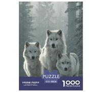 Lobo Puzzle 1000 Piezas Animales Salvajes - Colección Artística, Experiencia Zen En Casa, Packaging Cuidado, Póster, 38x26cm/1000pcs