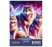 Lobo Puzzle 1000 Piezas, Diversión Rompecabezas De Bricolaje, De Noches De Juegos Desafiantes, Colección De Arte, para Adultos Y Niños A Partir De 12 Años 70x50cm/1000pcs