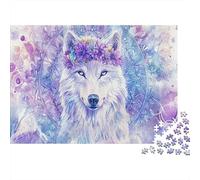 Lobo Puzzle 1000 Piezas Rompecabezas Adultos Niños A Partir De 12 Años Lobo Head Tótem Color Eón Colorido Juego EduGatosivo 1000pcs (75x50cm)