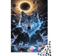 Lobo Puzzle De 1000 Piezas Rompecabezas para Adultos Rompecabezas 1000 Piezas para Adultos Black Hole para Amantes O Amigos Rompecabezas Imposable 1000pcs (75x50cm)