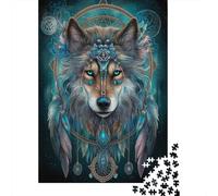Lobo Puzzle De 1000 Piezas Rompecabezas para Adultos Rompecabezas 1000 Piezas para Adultos Catcher de sueños para Amantes O Amigos Rompecabezas Imposable 1000pcs (75x50cm)