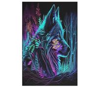 Lobo Puzzle de madera infantil 1000 piezas - Juego EduChative Motricidad fina y concentración - Puzzles para adultos 78×53cm