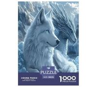 Lobo Puzzle Imposible,desafío for Adults Entretenimiento Creativo 1000 Piezas Obra De Arte De Juego De para Adultos Y Niños Mayores De 12 Años 38x26cm/1000pcs