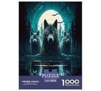 Lobo Puzzle Imposible,desafío for Adults Juego EduGatoivo 1000 Piezas Obra De Arte De Juego De para Adultos Y Niños A Partir De 12 Años 38x26cm/1000pcs