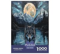 Lobo Puzzle Imposible,desafío for Adults Juego EduGatoivo 1000 Piezas Obra De Arte De Juego De para Adultos, Regalos A Partir De 14 Años 70x50cm/1000pcs
