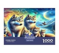 Lobo Puzzle Imposible,desafío for Adults Juego EduGatoivo 1000 Piezas Obra De Arte De Juego De para Adultos Y Niños Mayores De 12 Años 70x50cm/1000pcs