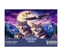 Lobo Puzzle Imposible,desafío for Adults Juego EduGatoivo 1000 Piezas Obra De Arte De Juego De para Adultos, Regalos A Partir De 14 Años 38x26cm/1000pcs