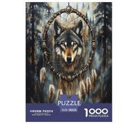 Lobo Puzzle Imposible,desafío for Adults Juego EduGatoivo 1000 Piezas Obra De Arte De Juego De para Adultos, Regalos A Partir De 14 Años 38x26cm/1000pcs