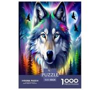 Lobo Puzzle Imposible,desafío para Adultos Entretenimiento Creativo 1000 Piezas Obra De Arte De Juego De para Adultos, Regalos A Partir De 14 Años 38x26cm/1000pcs