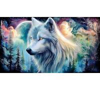 Lobo Puzzle Imposible,desafío para Adultos Entretenimiento Creativo 1000 Piezas Obra de Arte de Juego de para Adultos, Regalos a Partir de 14 Años 75x50cm/1000pcs