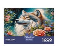 Lobo Puzzle Imposible,desafío para Adultos Juego Educativo 1000 Piezas Obra De Arte De Juego De para Adultos, Regalos A Partir De 14 Años 70x50cm/1000pcs