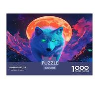 Lobo Puzzle Imposible,desafío para Adultos Juego EduGatoivo 1000 Piezas Obra De Arte De Juego De para Adultos Y Niños 52x38cm/1000pcs