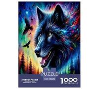 Lobo Puzzle Imposible,desafío para Adultos Juego EduGatoivo 1000 Piezas Obra De Arte De Juego De para Adultos, Regalos A Partir De 14 Años 38x26cm/1000pcs