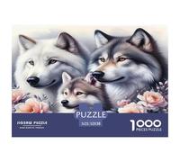 Lobo Puzzle Imposible,desafío para Adultos Juego EduGatoivo 1000 Piezas Obra De Arte De Juego De para Adultos, Regalos A Partir De 14 Años 52x38cm/1000pcs