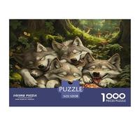 Lobo Puzzle Imposible,desafío para Adultos Juego EduGatoivo 1000 Piezas Obra De Arte De Juego De para Adultos, Regalos A Partir De 14 Años 52x38cm/1000pcs