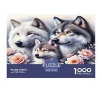 Lobo Puzzle Imposible,desafío para Adultos Juego EduGatoivo 1000 Piezas Obra De Arte De Juego De para Adultos, Regalos A Partir De 14 Años 70x50cm/1000pcs