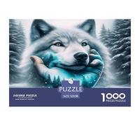 Lobo Puzzle Imposible,desafío para Adultos Juego EduGatoivo 1000 Piezas Obra De Arte De Juego De para Adultos Y Niños Mayores De 12 Años 52x38cm/1000pcs