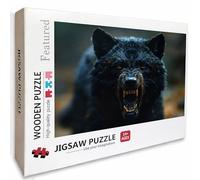 Lobo Puzzle Madera, Animal Puzzle 1000 Piezas Adultos con Compact Box 75x50cm, Rompecabezas Desafiante, Juegos de Rompecabezas Creativos para Hombres Mujeres Adolescente, Regalos para niñas, 3-7612